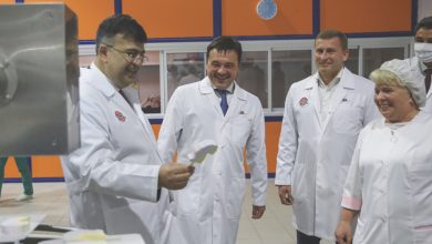 Губернатор Московской области Андрей Воробьев открыл завод Московского камнеобрабатывающего комбината в городском округе Долгопрудный:
