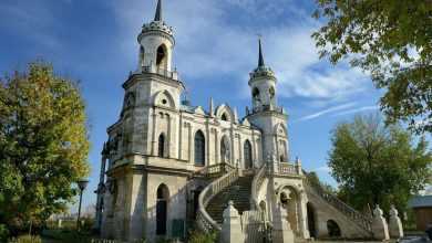 Владимирская церковь в подмосковной усадьбе Быково По мнению экспертов, единственный храм в России овальной…