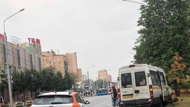 У метро Новогиреево маршрутка с пассажирами вылетела на обочину