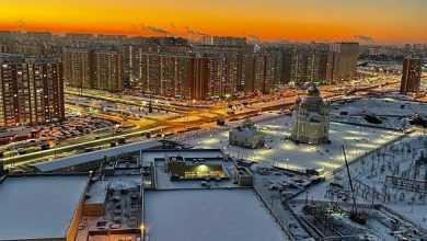 В Москве нынче прекрасны не только рассветы, но и закаты. Холодное пламя над Некрасовкой