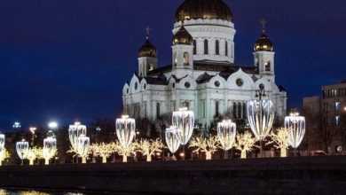 Красивая Москва в огнях